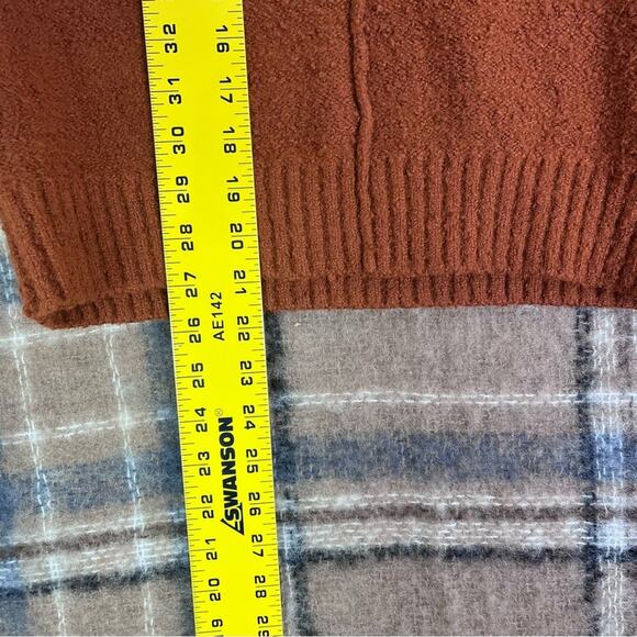 Free People Sweater Womens XS/TP Reverie Burnt Butter V Neck Ballon Sleeve - Picture 10 of 14